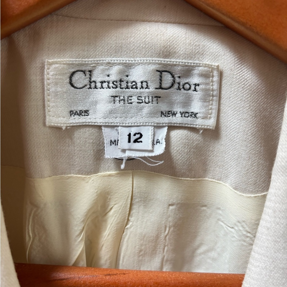 Dior Cream Double-Breasted Blazer with Gold Buttons - Picture 3 of 6